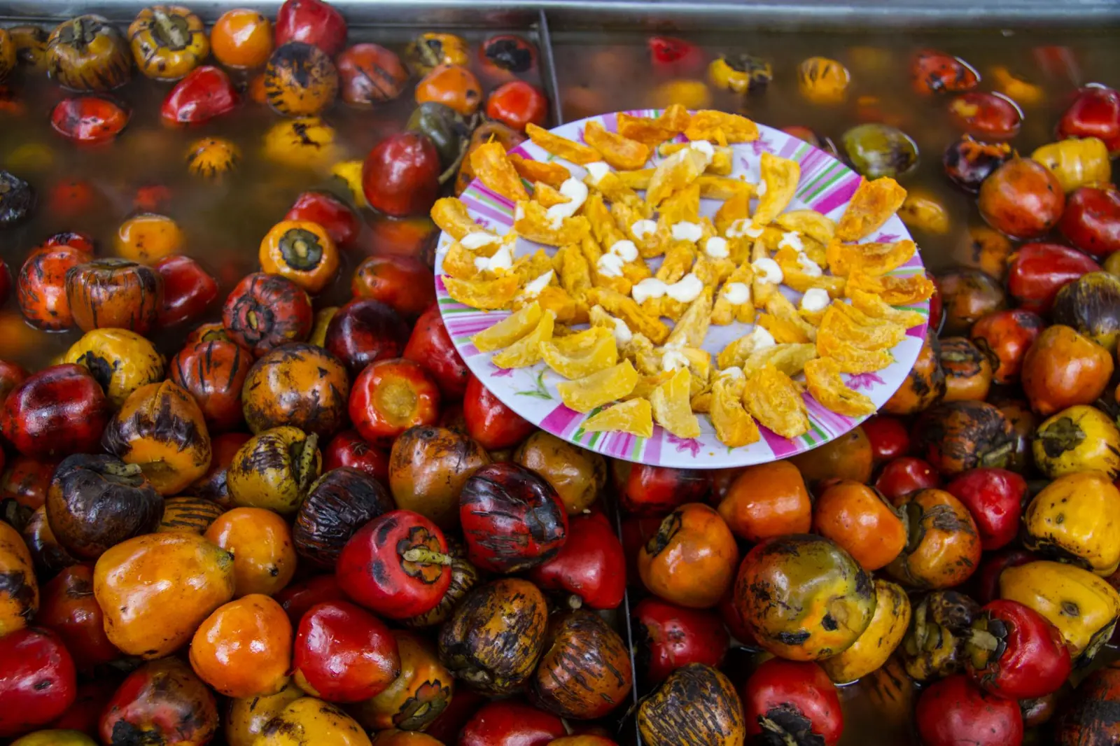 Mariscos y productos frescos del mercado